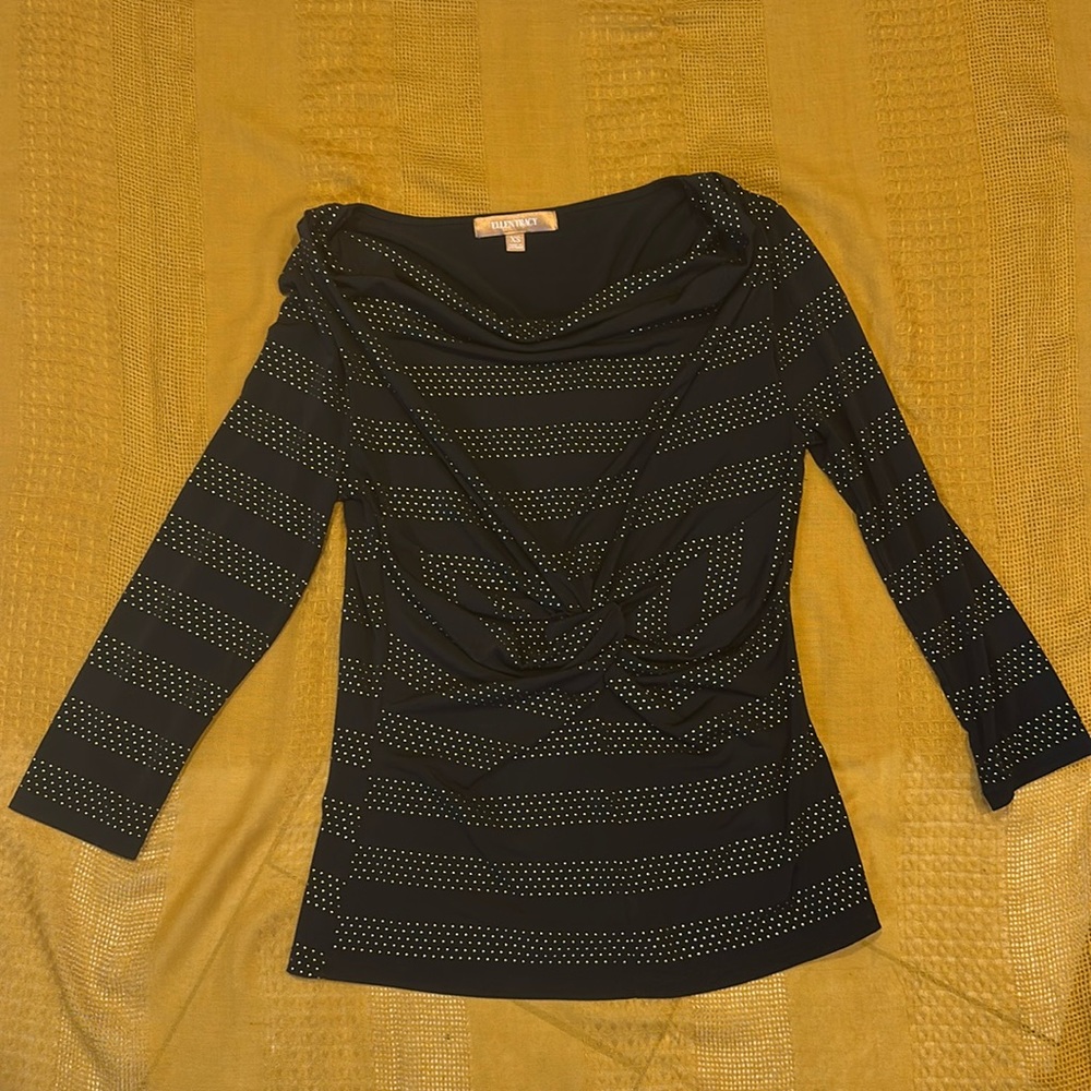 Ellen Tracy XS Black blouse